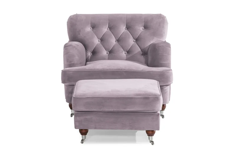 Howard Riviera Fåtölj med Fotpall - Lila - Möbler - Fåtölj & stolar - Fåtölj - Howard fåtölj
