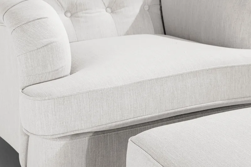 Howard Riviera Fåtölj med Fotpall - Linnebeige - Möbler - Fåtölj & stolar - Fåtölj - Howard fåtölj