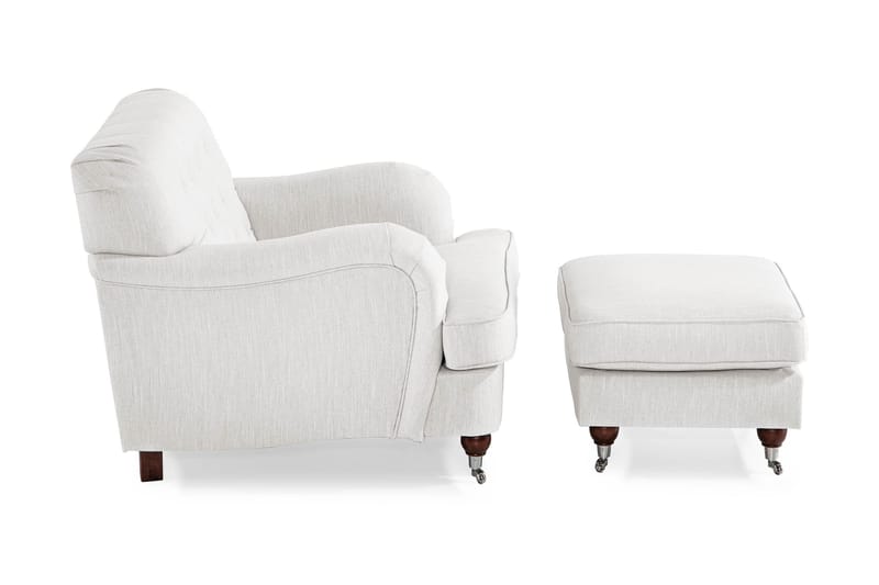 Howard Riviera Fåtölj med Fotpall - Linnebeige - Möbler - Fåtölj & stolar - Fåtölj - Howard fåtölj