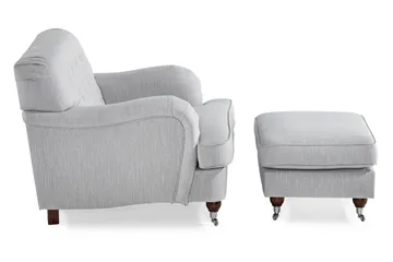 Howard Riviera Fåtölj med Fotpall - Linnegrå - Möbler - Fåtölj & stolar - Fåtölj - Howard fåtölj