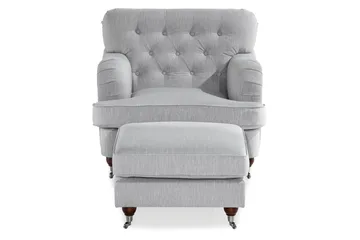 Howard Riviera Fåtölj med Fotpall - Linnegrå - Möbler - Fåtölj & stolar - Fåtölj - Howard fåtölj