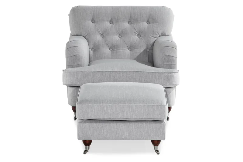 Howard Riviera Fåtölj med Fotpall - Linnegrå - Möbler - Fåtölj & stolar - Fåtölj - Howard fåtölj