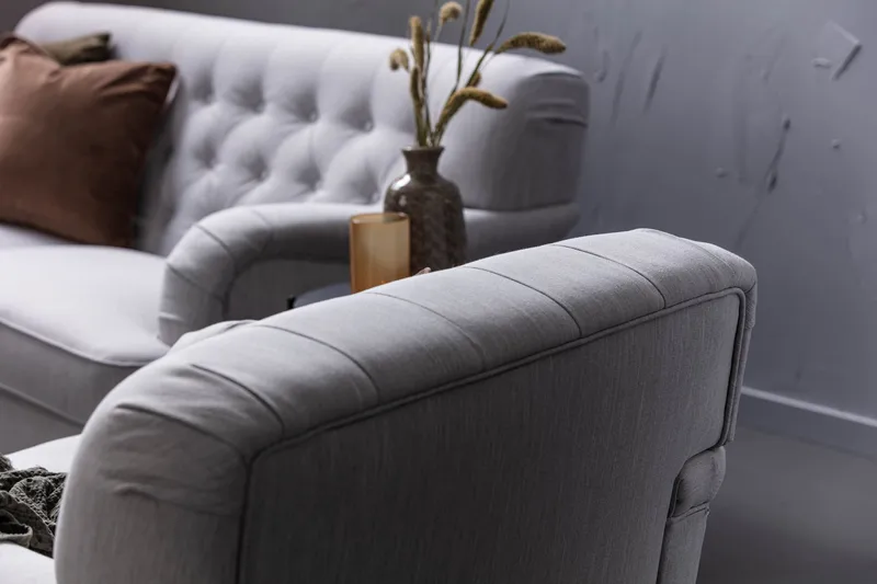 Howard Riviera Fåtölj med Fotpall - Linnegrå - Möbler - Fåtölj & stolar - Fåtölj - Howard fåtölj