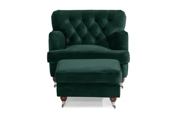 Howard Riviera Fåtölj med Fotpall - Mörkgrön - Möbler - Fåtölj & stolar - Fåtölj - Howard fåtölj