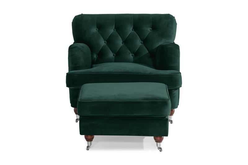 Howard Riviera Fåtölj med Fotpall - Mörkgrön - Möbler - Fåtölj & stolar - Fåtölj - Howard fåtölj