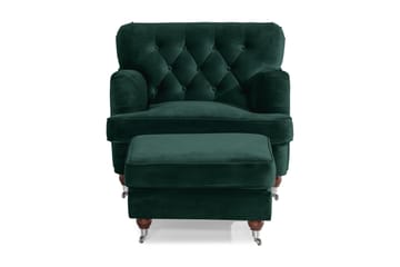 Howard Riviera Fåtölj med Fotpall - Mörkgrön - Möbler - Fåtölj & stolar - Fåtölj - Howard fåtölj