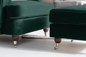 Howard Riviera Fåtölj med Fotpall - Mörkgrön - Möbler - Fåtölj & stolar - Fåtölj - Howard fåtölj