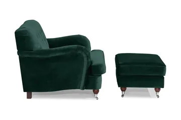 Howard Riviera Fåtölj med Fotpall - Mörkgrön - Möbler - Fåtölj & stolar - Fåtölj - Howard fåtölj