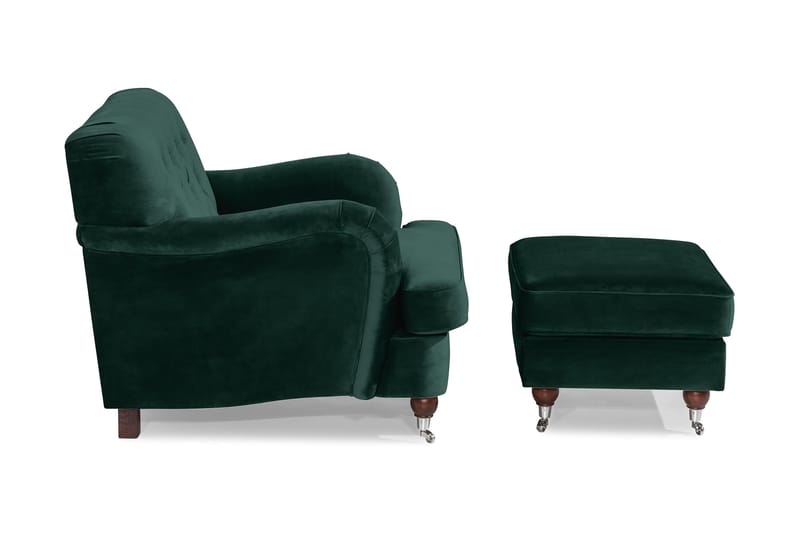Howard Riviera Fåtölj med Fotpall - Mörkgrön - Möbler - Fåtölj & stolar - Fåtölj - Howard fåtölj