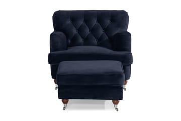 Howard Riviera Fåtölj med Fotpall - Midnattsblå - Möbler - Fåtölj & stolar - Fåtölj - Howard fåtölj