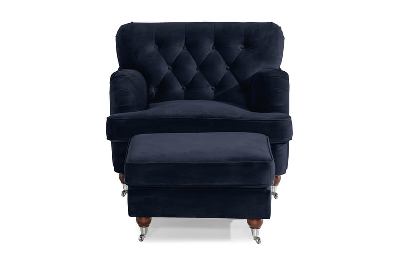 Howard Riviera Fåtölj med Fotpall - Midnattsblå - Möbler - Fåtölj & stolar - Fåtölj - Howard fåtölj