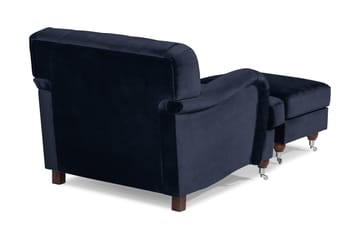 Howard Riviera Fåtölj med Fotpall - Midnattsblå - Möbler - Fåtölj & stolar - Fåtölj - Howard fåtölj