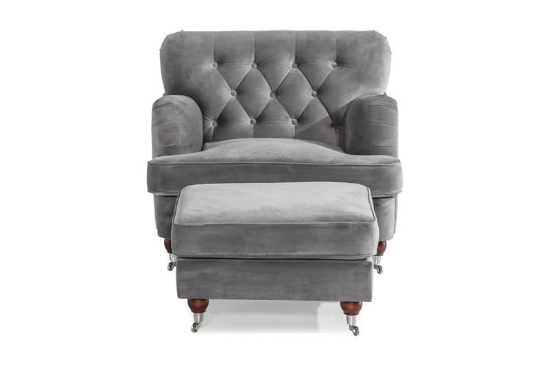 Howard Riviera Fåtölj med Fotpall - Silvergrå - Möbler - Fåtölj & stolar - Fåtölj - Howard fåtölj