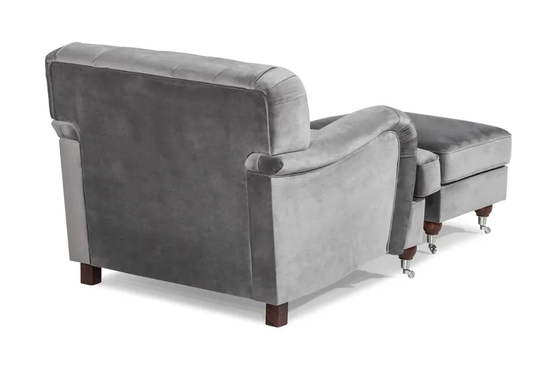 Howard Riviera Fåtölj med Fotpall - Silvergrå - Möbler - Fåtölj & stolar - Fåtölj - Howard fåtölj