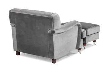 Howard Riviera Fåtölj med Fotpall - Silvergrå - Möbler - Fåtölj & stolar - Fåtölj - Howard fåtölj