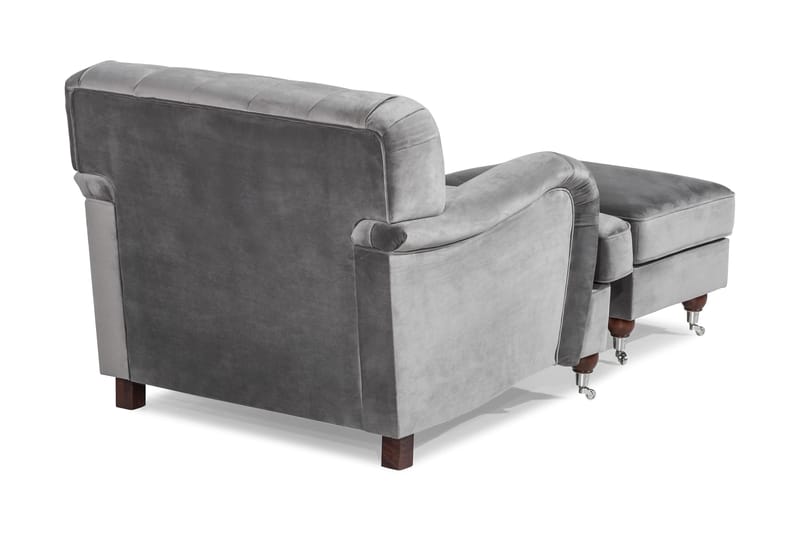 Howard Riviera Fåtölj med Fotpall - Silvergrå - Möbler - Fåtölj & stolar - Fåtölj - Howard fåtölj