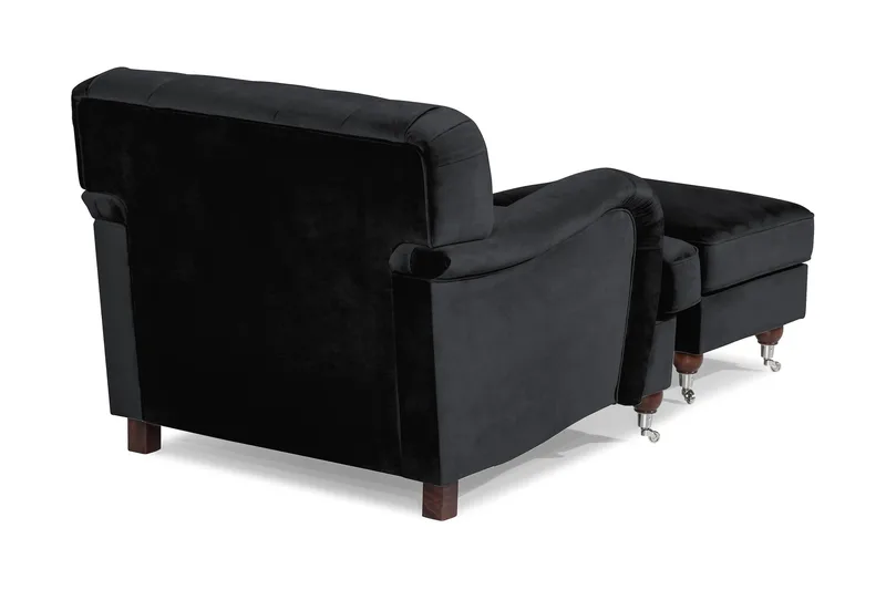 Howard Riviera Fåtölj med Fotpall - Svart - Möbler - Fåtölj & stolar - Fåtölj - Howard fåtölj