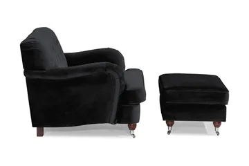 Howard Riviera Fåtölj med Fotpall - Svart - Möbler - Fåtölj & stolar - Fåtölj - Howard fåtölj