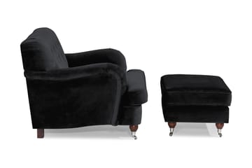 Howard Riviera Fåtölj med Fotpall - Svart - Möbler - Fåtölj & stolar - Fåtölj - Howard fåtölj