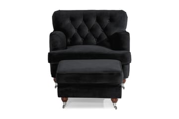 Howard Riviera Fåtölj med Fotpall - Svart - Möbler - Fåtölj & stolar - Fåtölj - Howard fåtölj