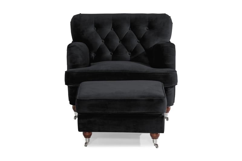 Howard Riviera Fåtölj med Fotpall - Svart - Möbler - Fåtölj & stolar - Fåtölj - Howard fåtölj