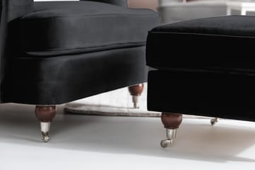 Howard Riviera Fåtölj med Fotpall - Svart - Möbler - Fåtölj & stolar - Fåtölj - Howard fåtölj