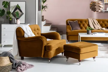 Howard Riviera Sammetsfåtölj - Amber - Möbler - Fåtölj & stolar - Fåtölj - Howard fåtölj