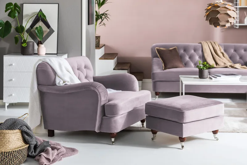 Howard Riviera Sammetsfåtölj - Lila - Möbler - Fåtölj & stolar - Fåtölj - Howard fåtölj