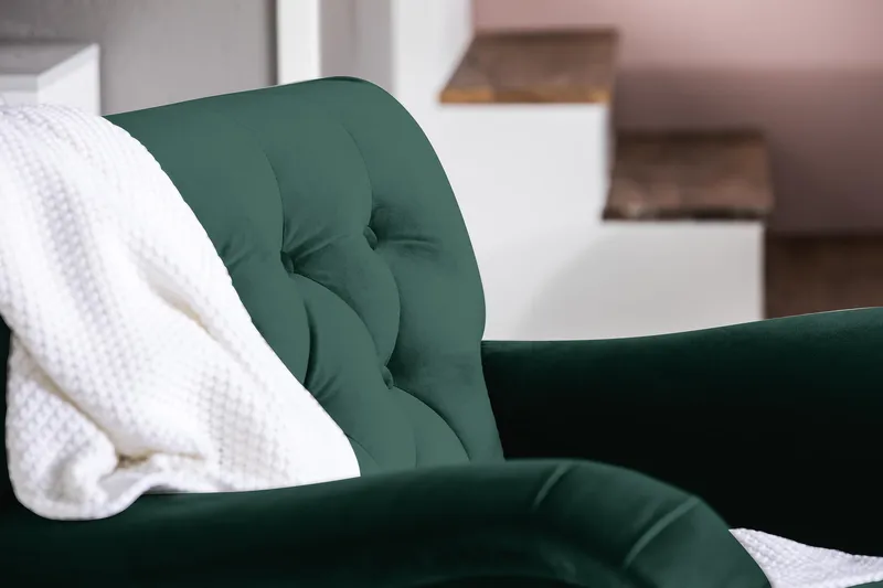 Howard Riviera Sammetsfåtölj - Mörkgrön - Möbler - Fåtölj & stolar - Fåtölj - Howard fåtölj