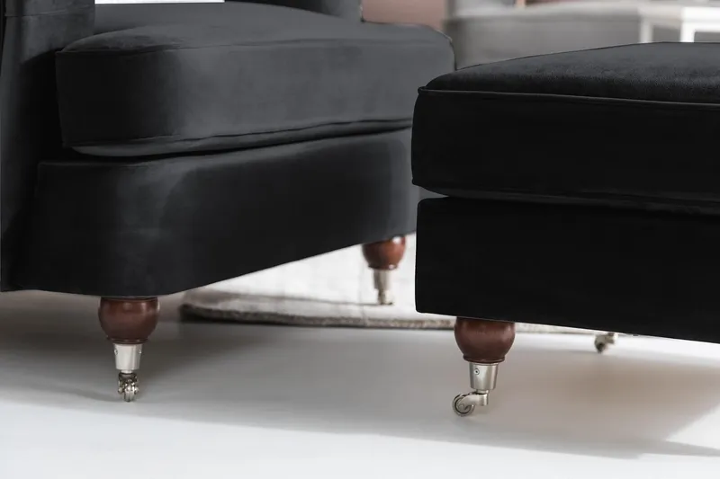 Howard Riviera Sammetsfåtölj - Svart - Möbler - Fåtölj & stolar - Fåtölj - Howard fåtölj