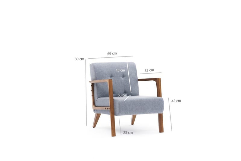 Husada Fåtölj - Ljusblå - Möbler - Fåtölj & stolar - Fåtölj