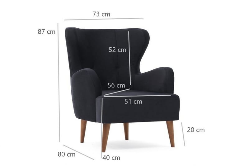 Idaburn Fåtölj - Antracit - Möbler - Fåtölj & stolar - Fåtölj