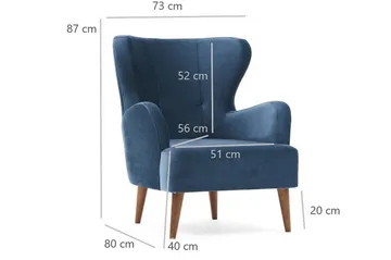 Idaburn Fåtölj - Blå - Möbler - Fåtölj & stolar - Fåtölj