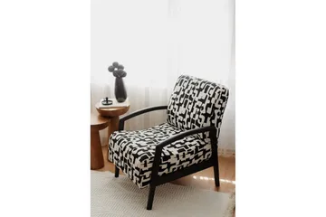 Illen Öronlappsfåtölj - Svart/Vit - Möbler - Fåtölj & stolar - Fåtölj - Öronlappsfåtölj