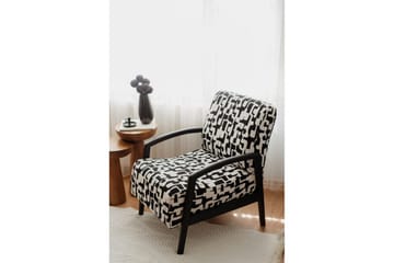 Illen Öronlappsfåtölj - Svart/Vit - Möbler - Fåtölj & stolar - Fåtölj - Öronlappsfåtölj