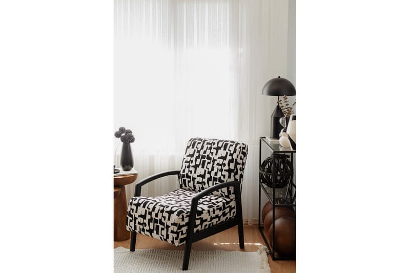 Illen Öronlappsfåtölj - Svart/Vit - Möbler - Fåtölj & stolar - Fåtölj - Öronlappsfåtölj
