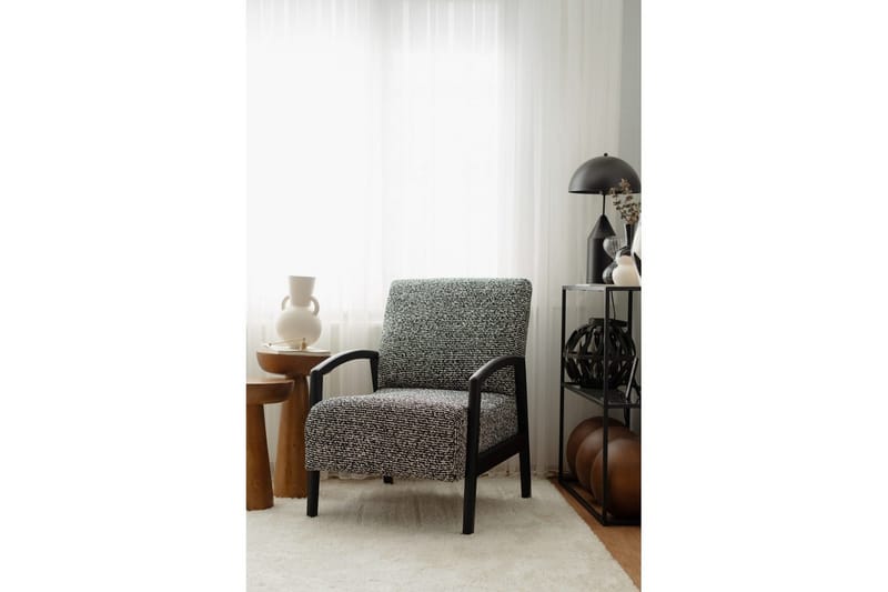 Illen Öronlappsfåtölj - Svart/Vit - Möbler - Fåtölj & stolar - Fåtölj - Öronlappsfåtölj