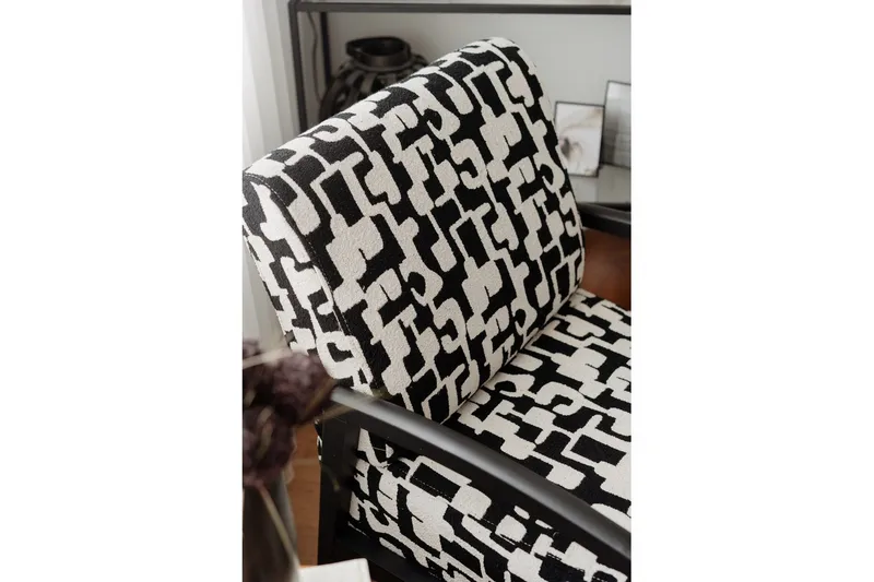 Illen Öronlappsfåtölj - Svart/Vit - Möbler - Fåtölj & stolar - Fåtölj - Öronlappsfåtölj