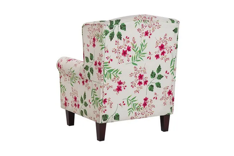 Ingeberg Fåtölj med Fotpall Blommönster - Beige - Möbler - Fåtölj & stolar - Fåtölj
