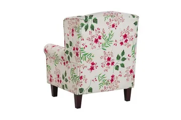 Ingeberg Fåtölj med Fotpall Blommönster - Beige - Möbler - Fåtölj & stolar - Fåtölj