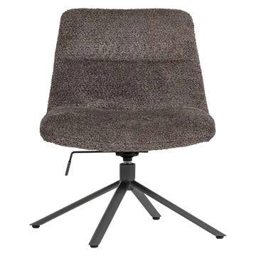 Justerbar Snurrfåtölj Soren - Brun - Möbler - Fåtölj & stolar - Fåtölj - Fåtölj utan armstöd