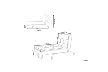 Karyne Schäslong 179 cm - Blå/Silver - Möbler - Fåtölj & stolar - Fåtölj - Liggfåtölj
