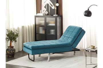 Karyne Schäslong 179 cm - Blå/Silver - Möbler - Fåtölj & stolar - Fåtölj - Liggfåtölj