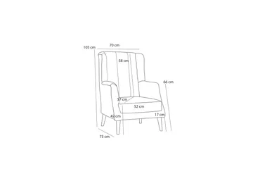 Khambalia Öronlappsfåtölj - Cream - Möbler - Fåtölj & stolar - Fåtölj - Öronlappsfåtölj