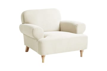 Fåtölj Kiberg - Beige, ljust trä - Möbler - Fåtölj & stolar - Fåtölj