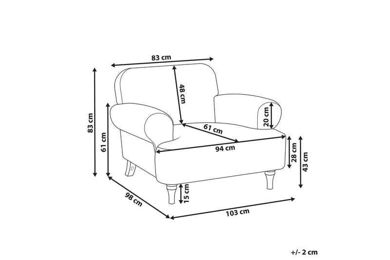 Fåtölj Kiberg - Beige, ljust trä - Möbler - Fåtölj & stolar - Fåtölj
