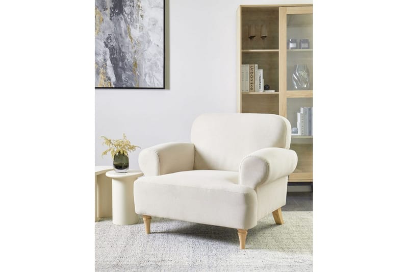 Fåtölj Kiberg - Beige, ljust trä - Möbler - Fåtölj & stolar - Fåtölj