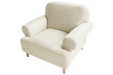 Fåtölj Kiberg - Beige, ljust trä - Möbler - Fåtölj & stolar - Fåtölj