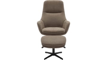 Kiresto Fåtölj med pall snurrfunktion - Grå - Möbler - Fåtölj & stolar - Fåtölj - Biofåtölj & reclinerfåtölj