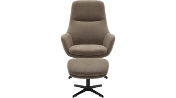 Kiresto Fåtölj med pall snurrfunktion - Grå - Möbler - Fåtölj & stolar - Fåtölj - Biofåtölj & reclinerfåtölj